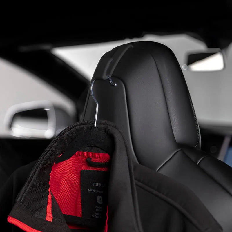 Metal car seat clothes hook for Tesla Model S and Model X, 26 x 20cm, 45g, metal colour, bulk pack without box