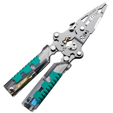 Electricians' pointed pliers wire stripper tool with rust prevention, available in 215mm and 225mm lengths