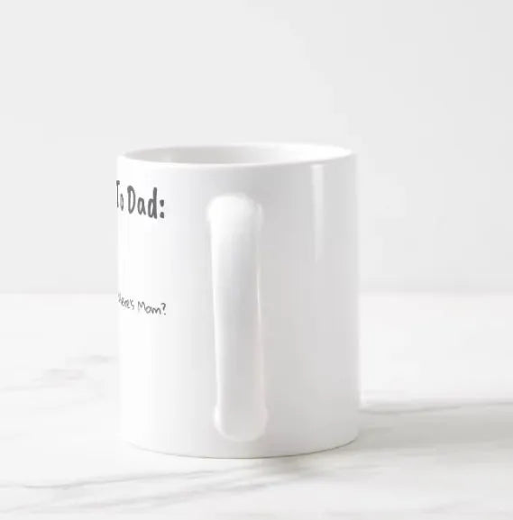 Mother's funny ceramic mug with single-sided pattern, 350ml capacity, high temperature resistant