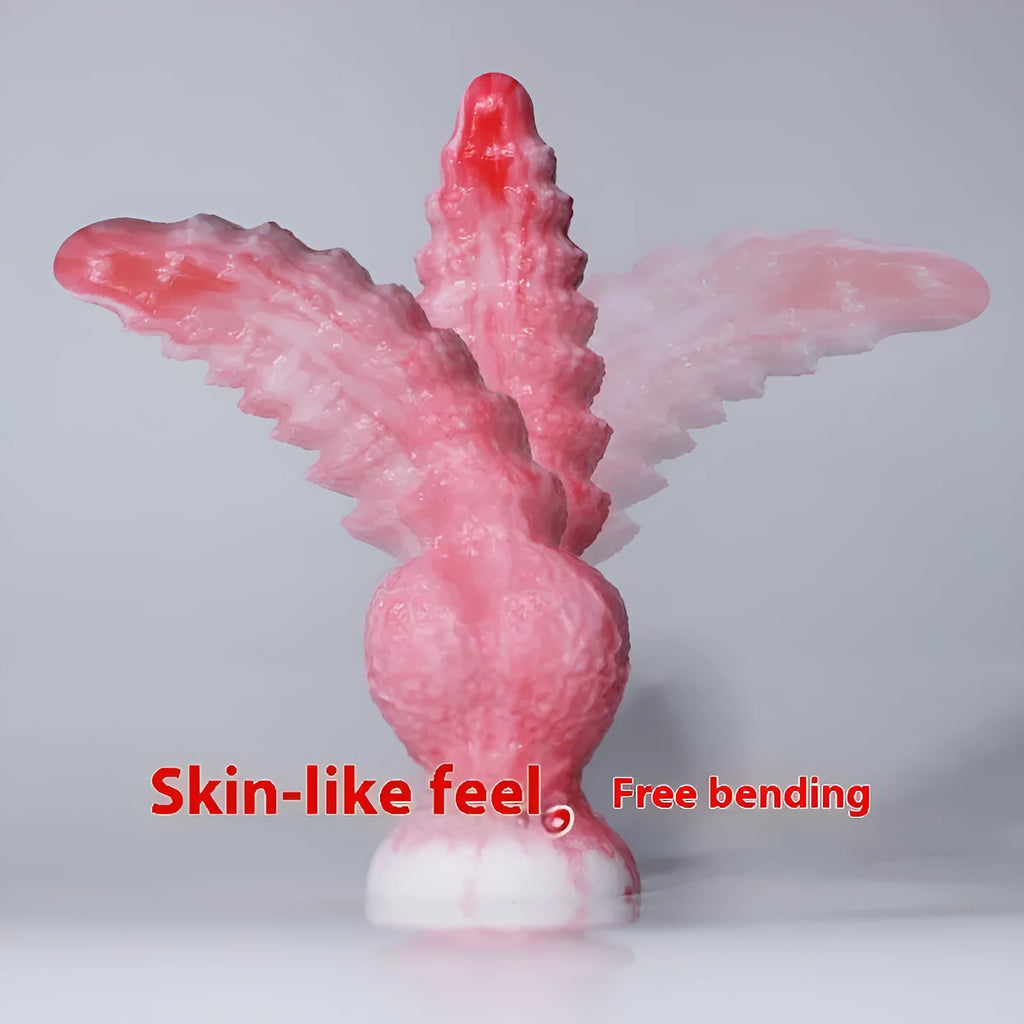 Pink shaped penis women's masturbation device made from platinum silicone with Berserker S and M size options
