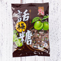 Three bags of hard candy: guava flavour (350g), plum sugar (350g), and tangerine peel (355g).