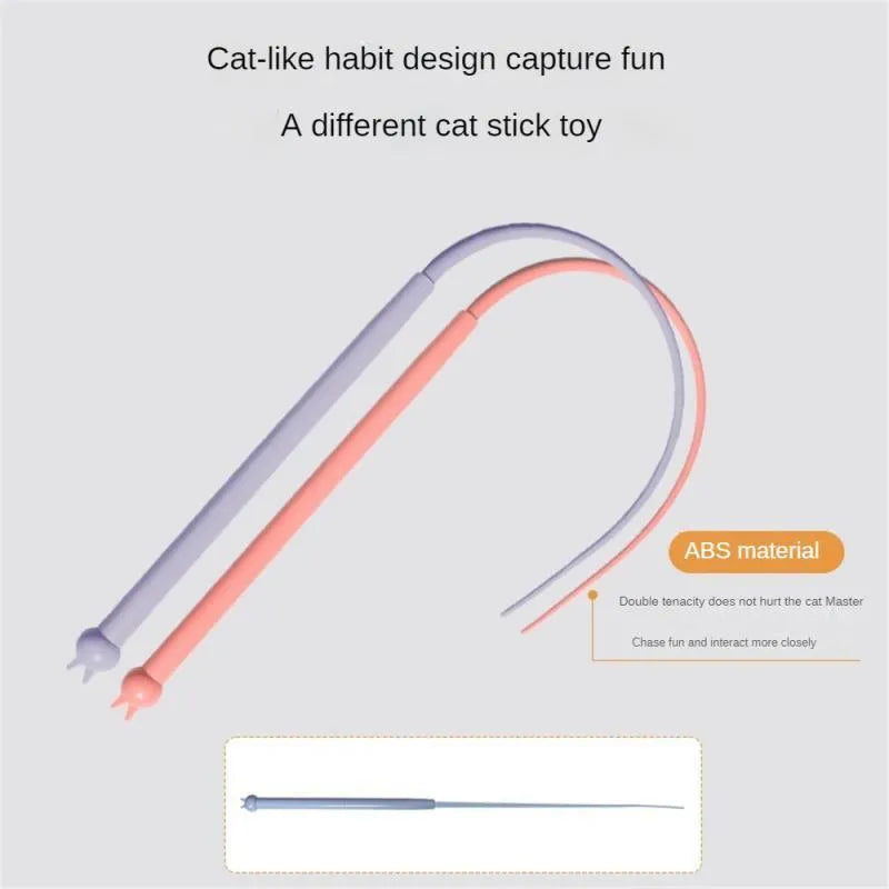 Blue simulated mouse tail cat teaser toy with silicone long tail measuring 80cm