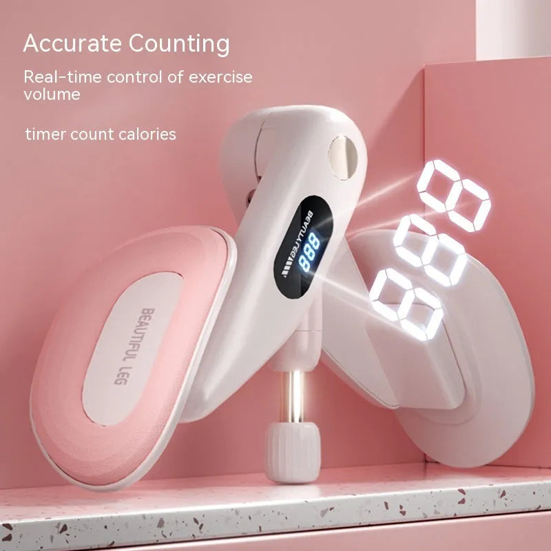Counting pelvic floor muscle trainer device in blue, gray, green, or pink colours