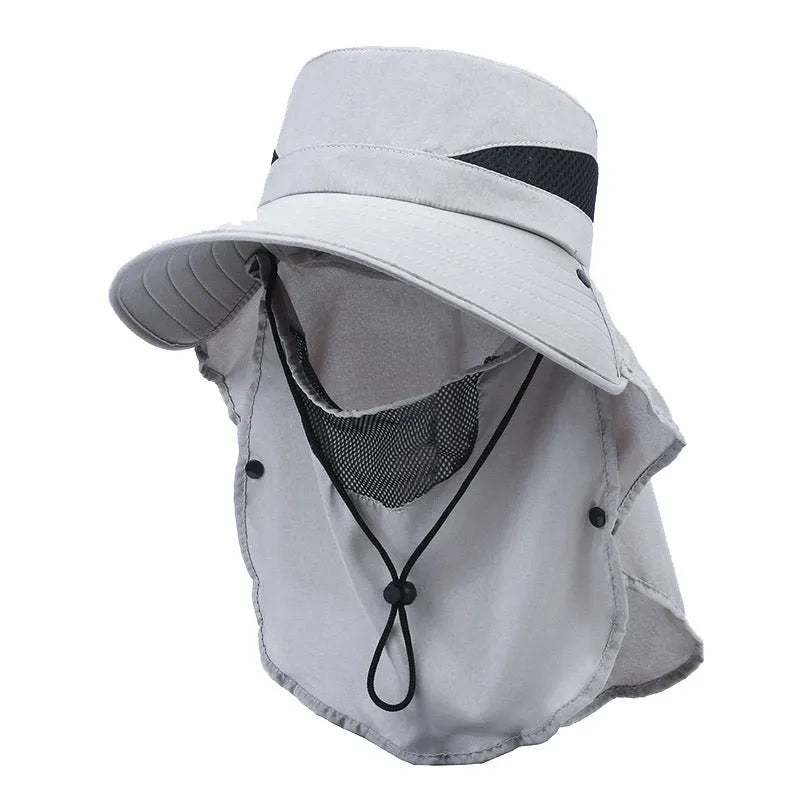 Men's adjustable fisherman bucket hat with wide brim for sun protection