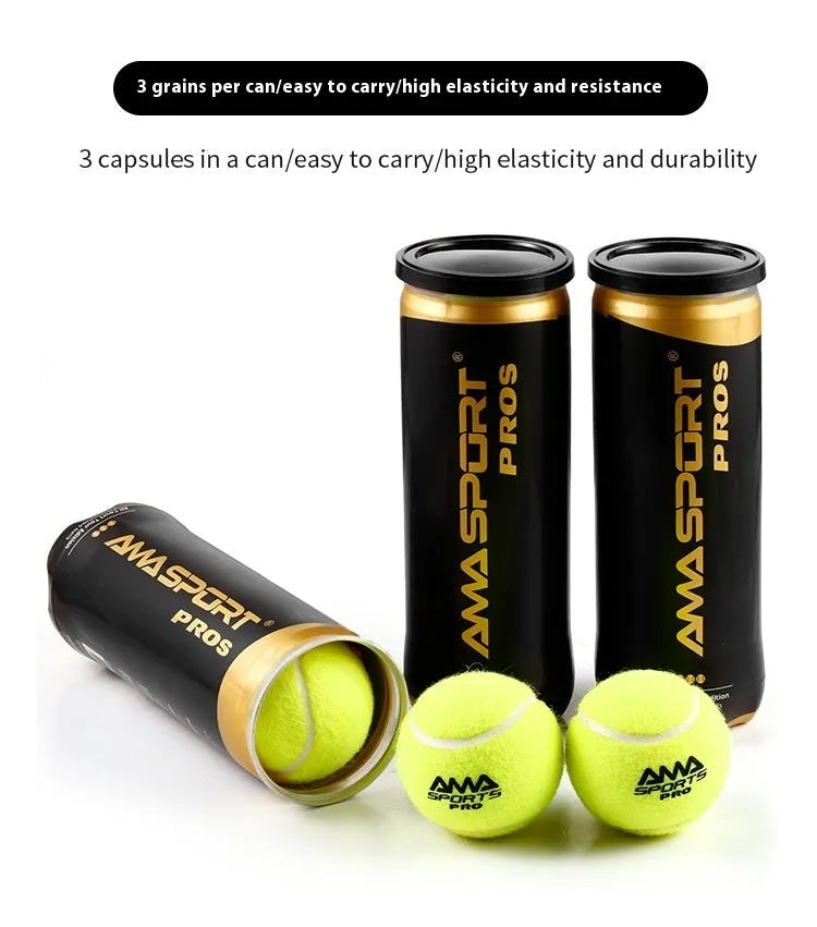 Cage plate tennis training balls in black green and yellow set of 3
