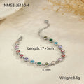 Women's stainless steel bracelet with geometric shapes in gold or silver electroplated finish