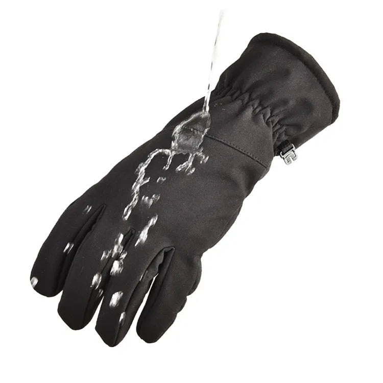 Tactical camouflage ski gloves with anti-slip grip and touch screen fingertips