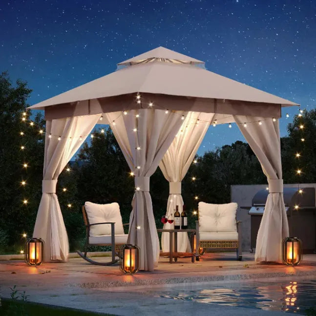 Solar powered LED camping tent light with aluminium alloy and ABS housing, 500 lumens, fluorescent fixture colour