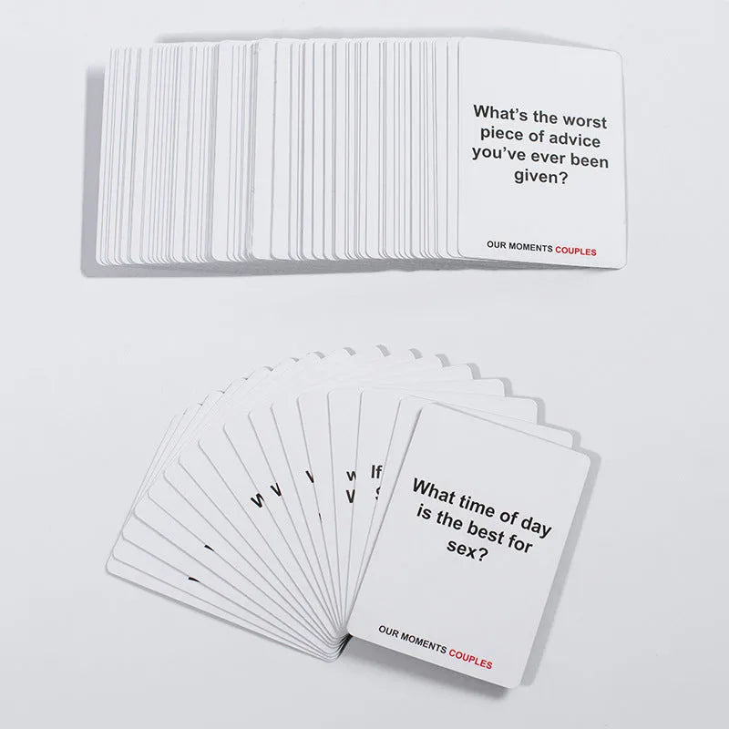 Our Time Lovers Edition communication cards in black 9x6.5x3.5cm box for couples