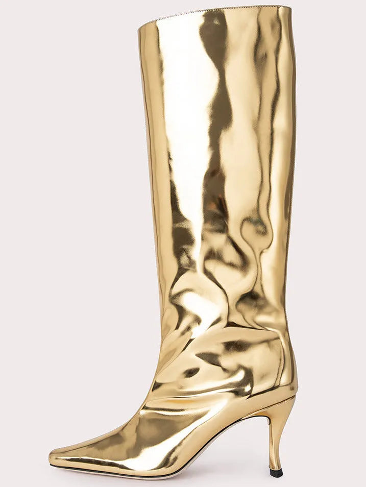 Women's square toe cowboy boot in a selection of colours including black, snake pattern, and brown stone.