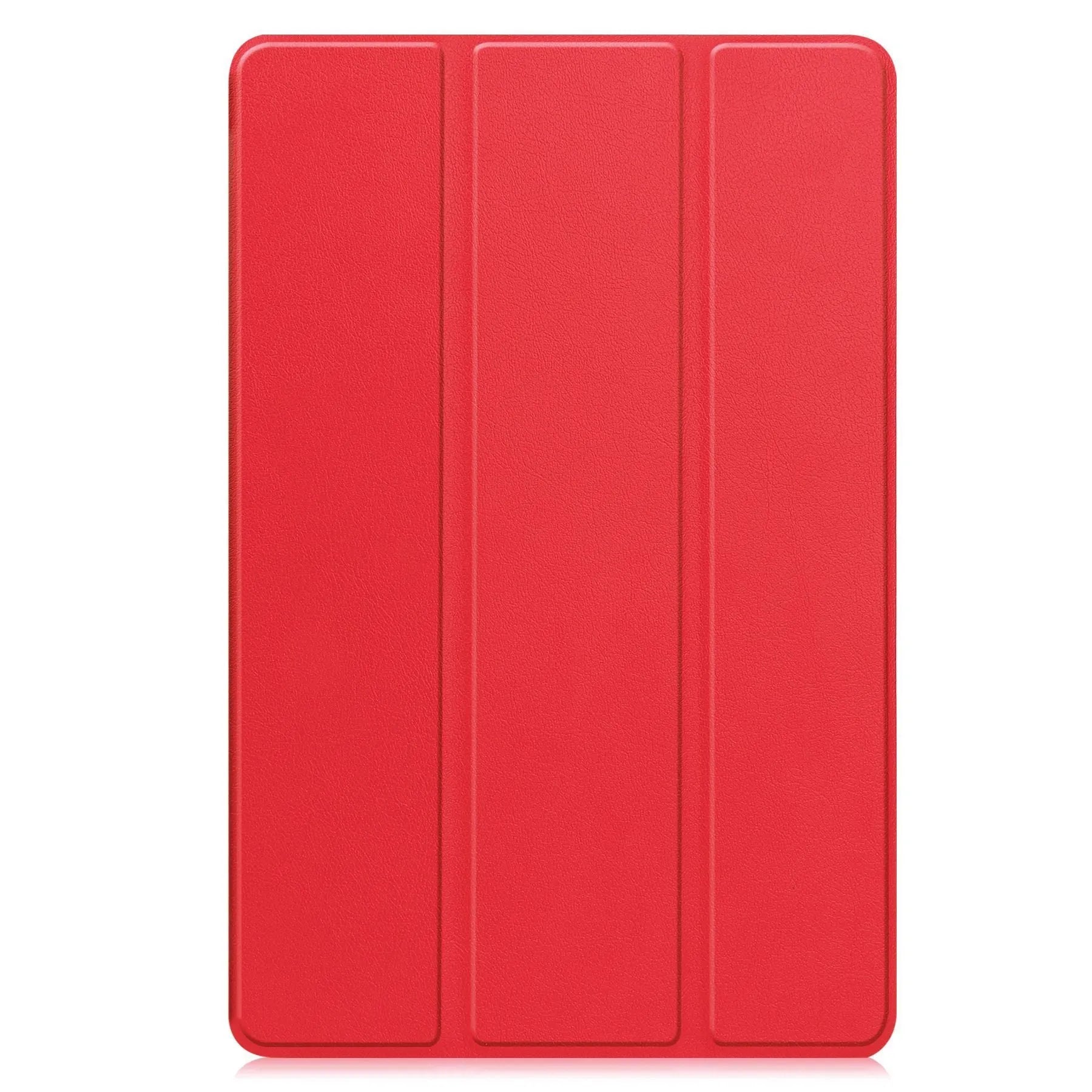 Samsung Tab S10 FE Plus 13.1-inch leather case in tri-fold stand position showing PC hard shell.