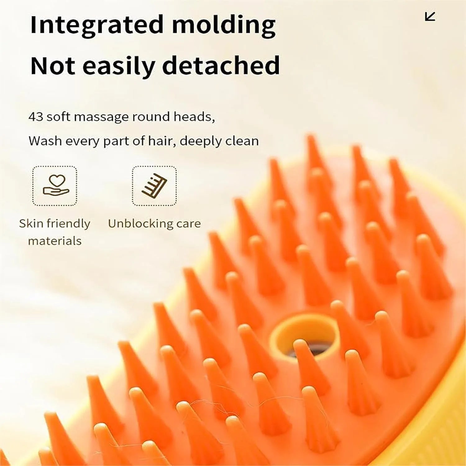 Rechargeable cat steam brush grooming tool with green and yellow colour options