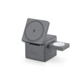 Foldable magnetic suction 3-in-1 wireless charger for iPhone, Apple Watch, and AirPods with LED indicator