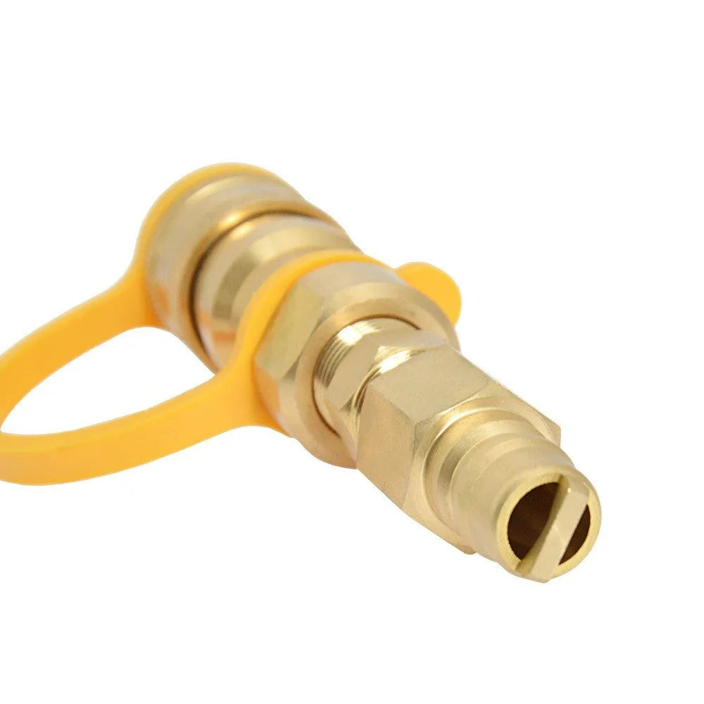 Gold brass gas propane conversion charging connector with 3/8 American thread for tank connections