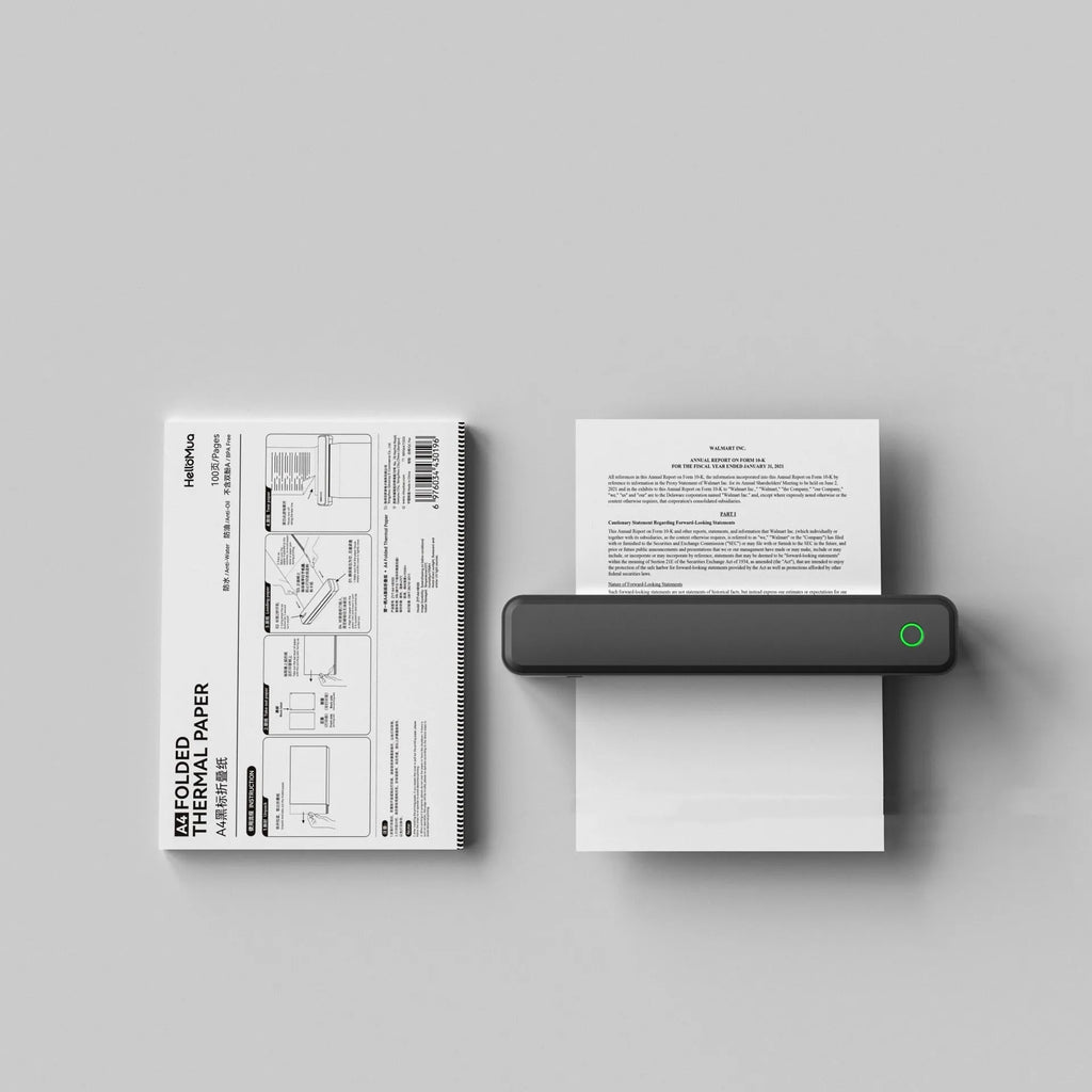 Compact black or white thermal printer with Bluetooth connectivity for mobile phone drawing printing