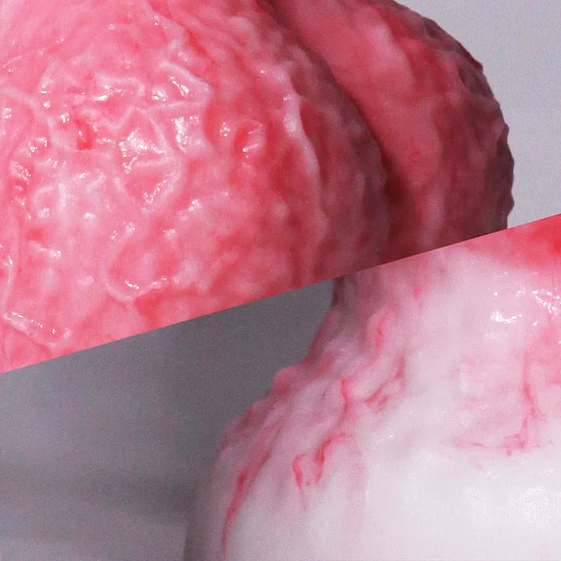 Pink shaped penis women's masturbation device made from platinum silicone with Berserker S and M size options