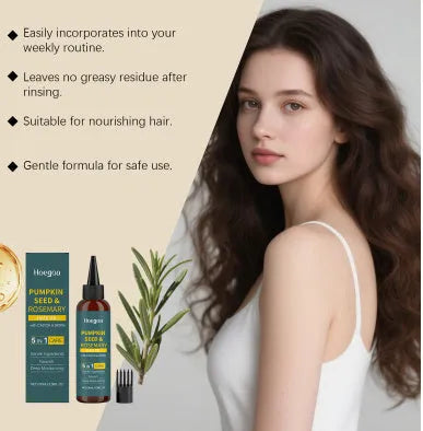 Rosemary essential oil 100ml bottle with pointed applicator and detangling comb for hair care treatment