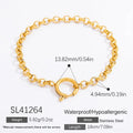 Handmade 18K gold colour stainless steel twist chain bracelet geometric shape