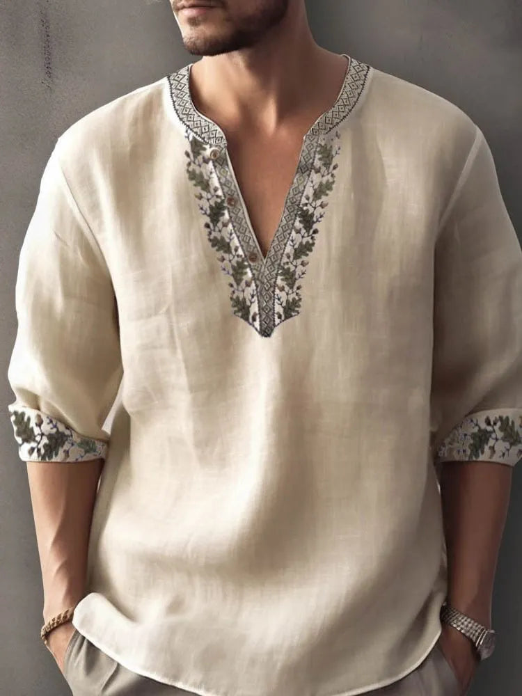 Short sleeve bamboo hemp pullover shirt with British style stripes in various colour options