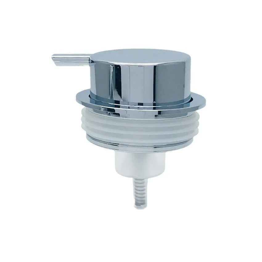 A large-headed foam pump for soap in a metallic gold finish, made from ABS plastic.