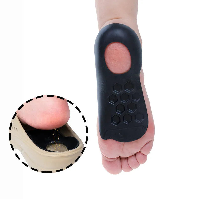 TPR arch support insoles for varus correction in white, black and skin colours