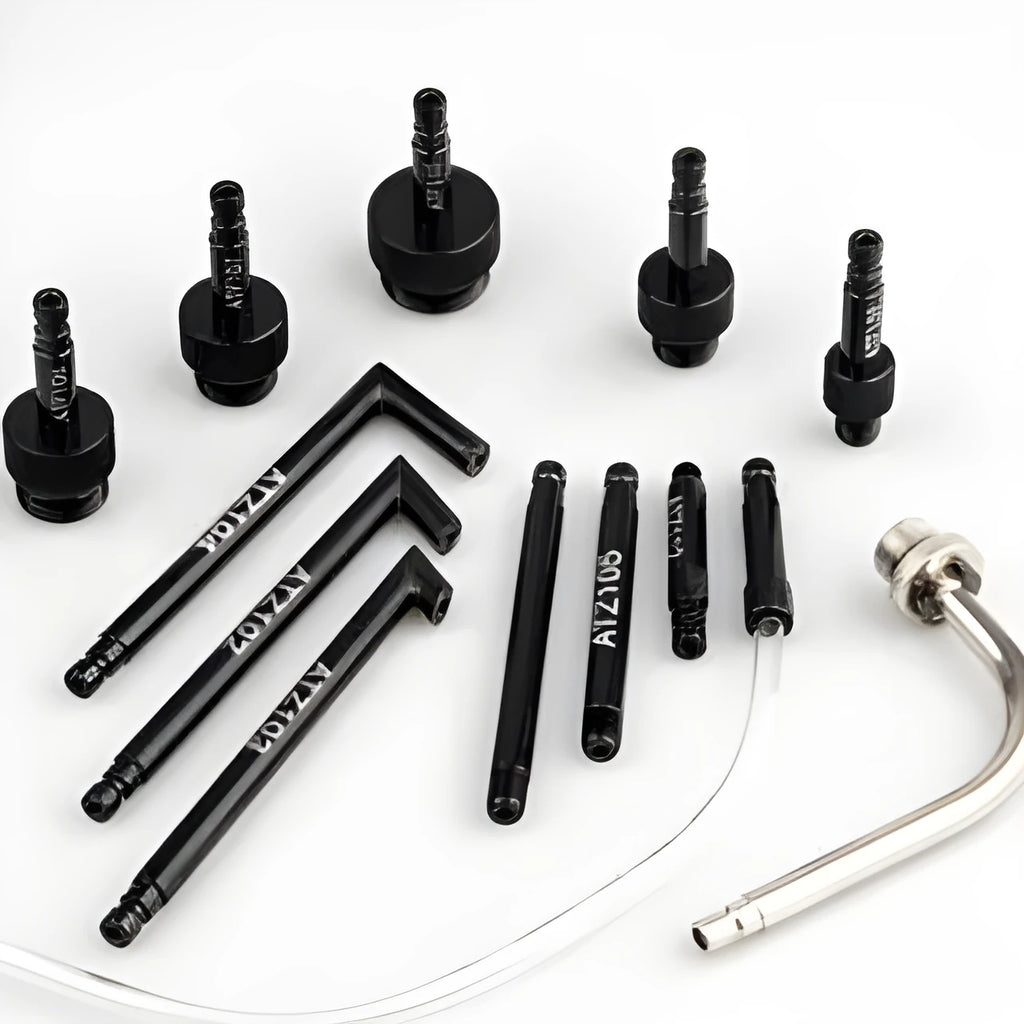 13-piece automatic transmission oil refuelling kit with wave box filler tool and connectors