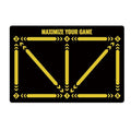 Football training mat with rubber surface in cushion colour for indoor skill practice