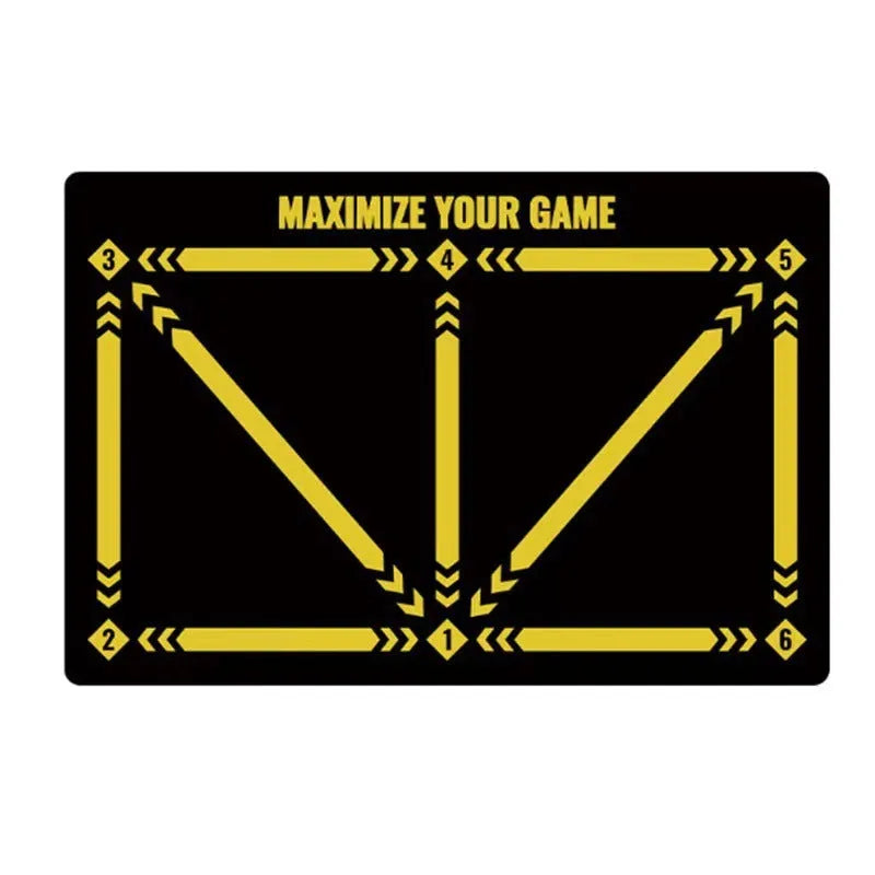 Football training mat with rubber surface in cushion colour for indoor skill practice