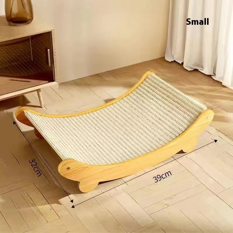 Sisal cat scratch board with natural fibre surface in pastoral style, small and large size options