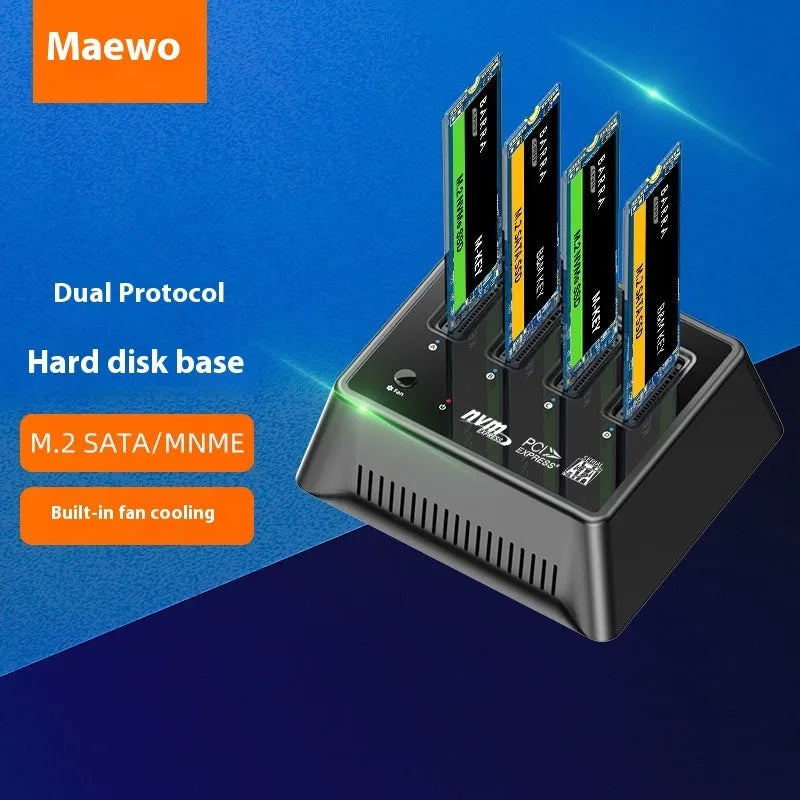 M2 dual protocol SSD enclosure in aluminium alloy with 90mm by 78mm by 34mm dimensions