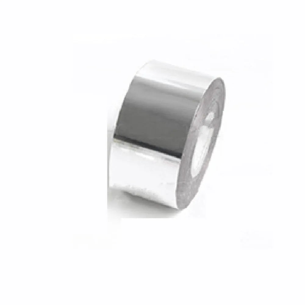 A roll of hot foil stamping paper showing metallic gold finish, with width options of 3cm and 5cm on a 120m long roll.
