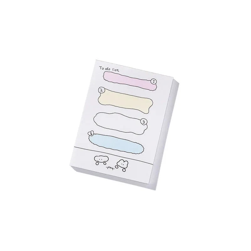 Heartbeat Delivery Series cartoon sticky notes notepad showing six style options including Echo Notes and Puppy Diary.