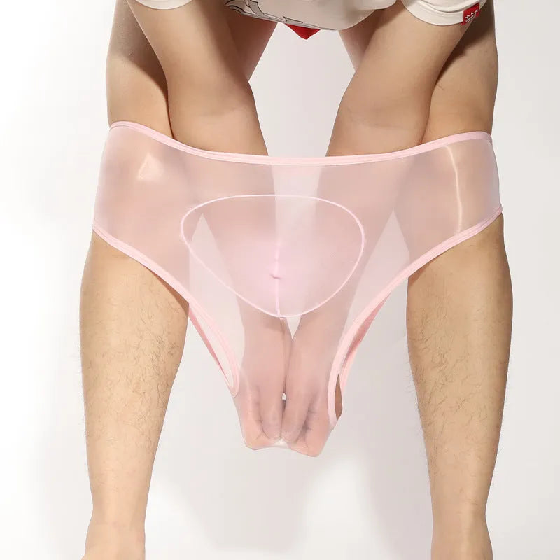Men's ultra-thin nylon briefs with bullet separation in multiple colours