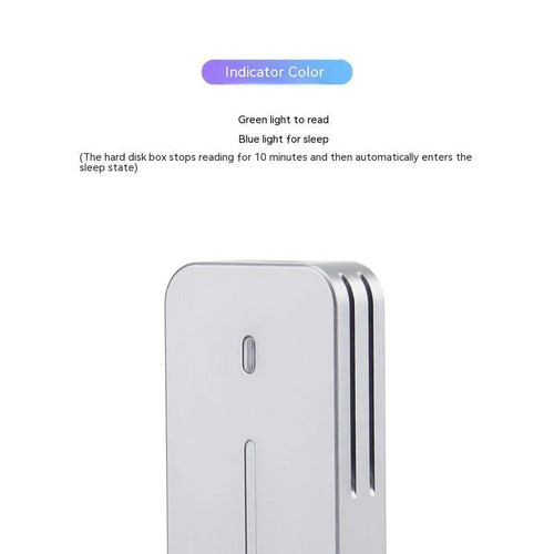 Aluminium M.2 SSD enclosure showing compact design with USB 3.2 connection port