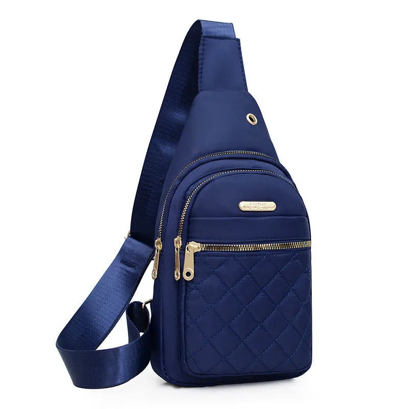 Oxford cloth crossbody sports chest bag in multiple colour options with breathable design