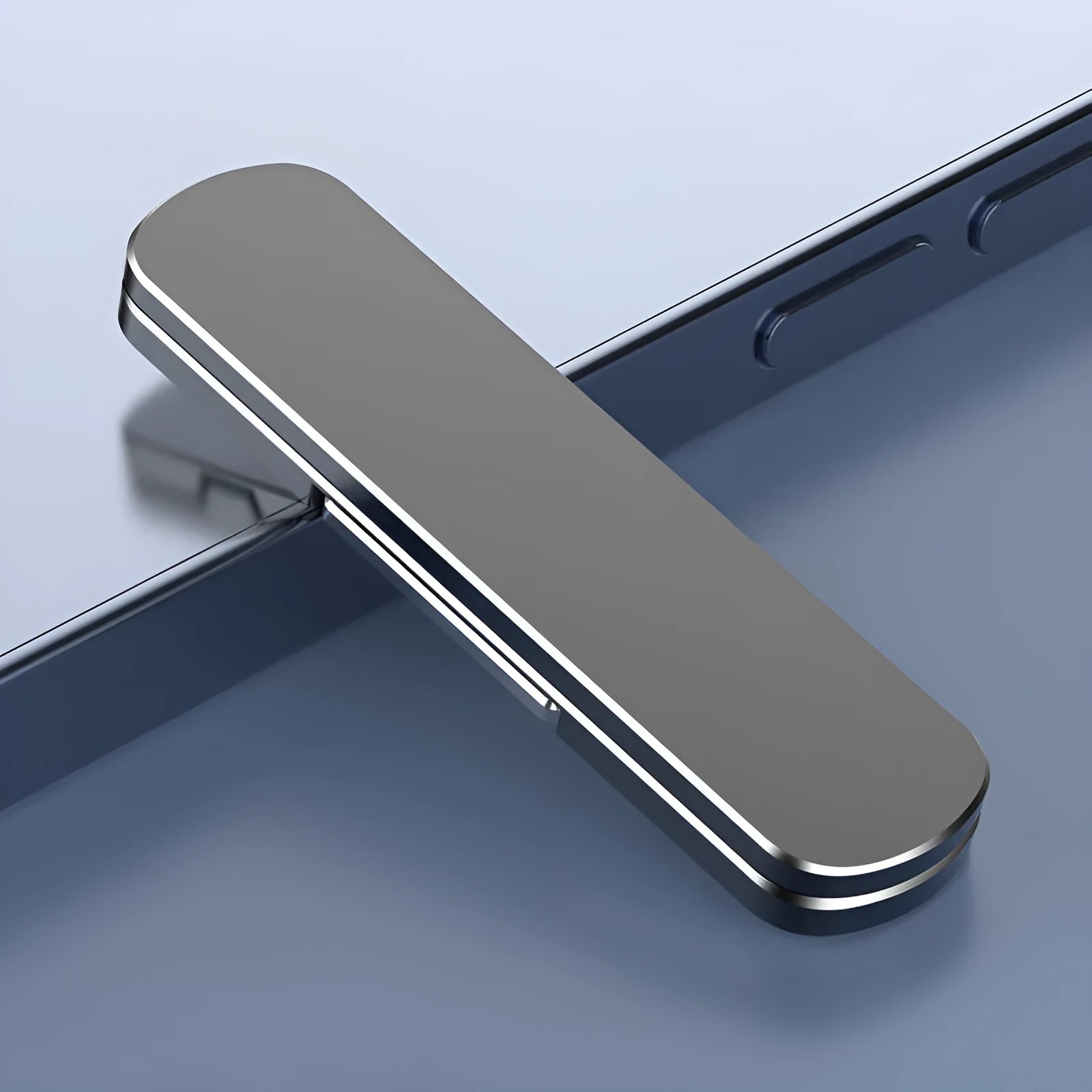 360 rotating foldable aluminium alloy phone holder in silver, 11.5g, 55x14x4.5mm
