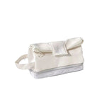 Dark blue folding double layer student pencil case made from polyester with internal compartments.