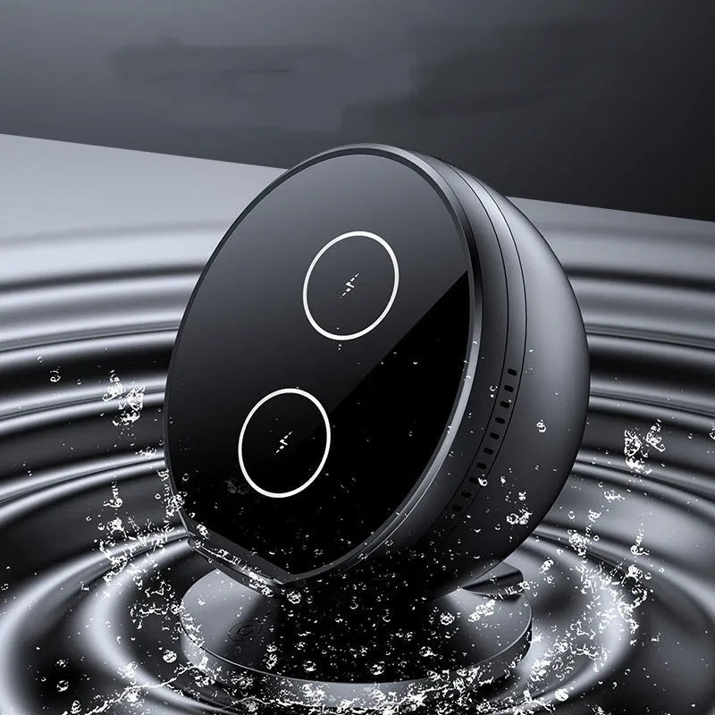 Mobile phone wireless charging holder with Bluetooth speaker in multiple colour options