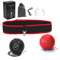 Boxing reaction ball set with PU ball, adjustable headband, and cloth bag for speed training