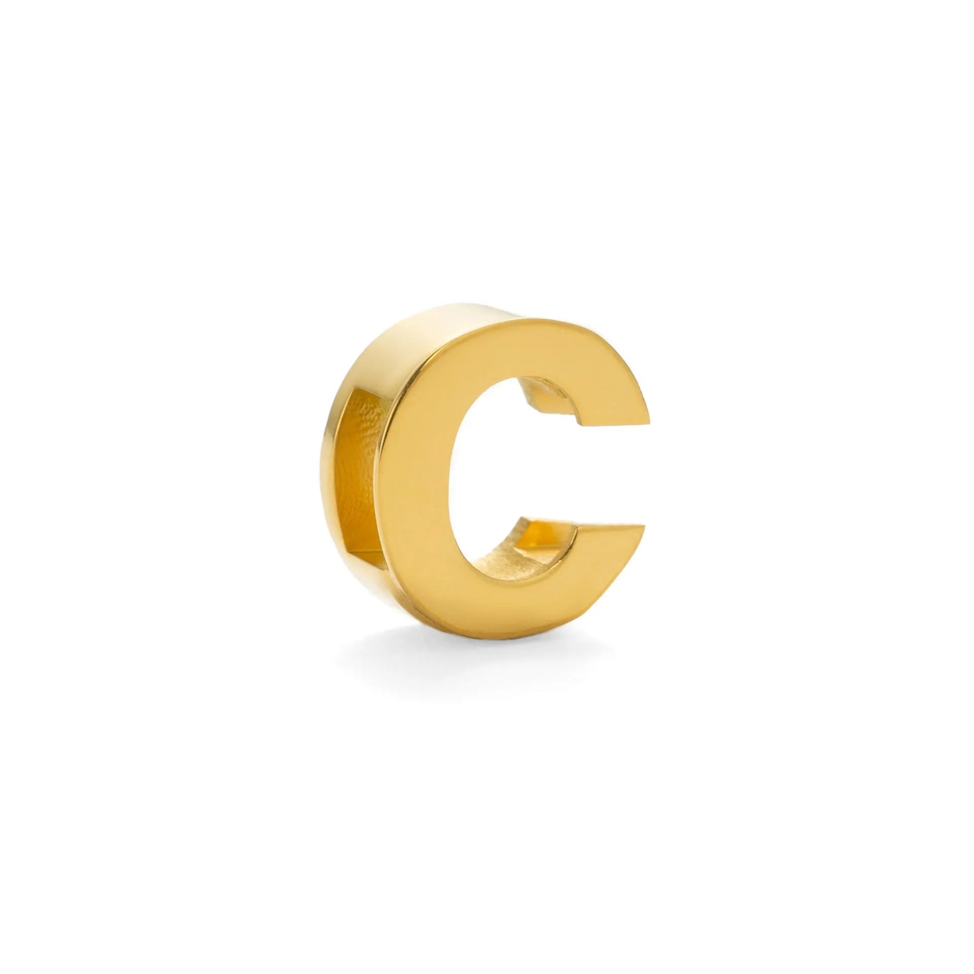 Titanium steel necklace with a single charm showing a number or letter on a 40.5cm gold or silver chain.