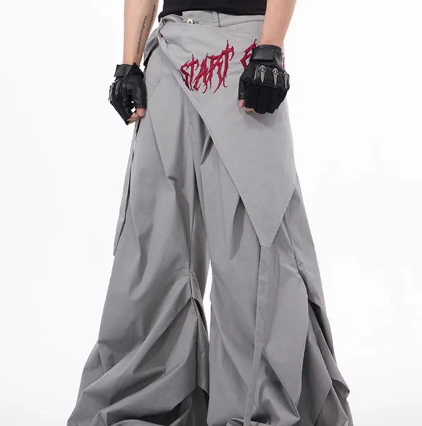 Boys wide-leg trousers in Korean style design, solid black colour option