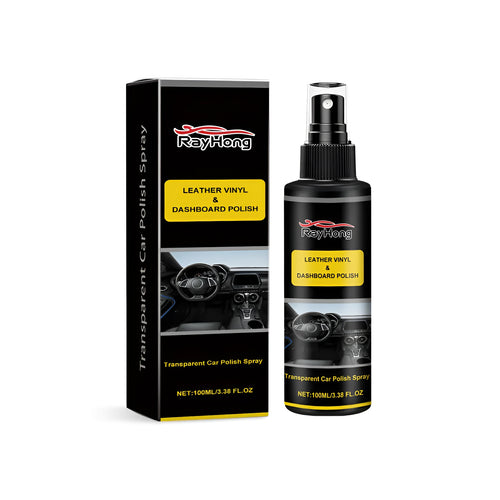 Car polishing spray bottle measuring 3.7cm by 14cm with included storage box