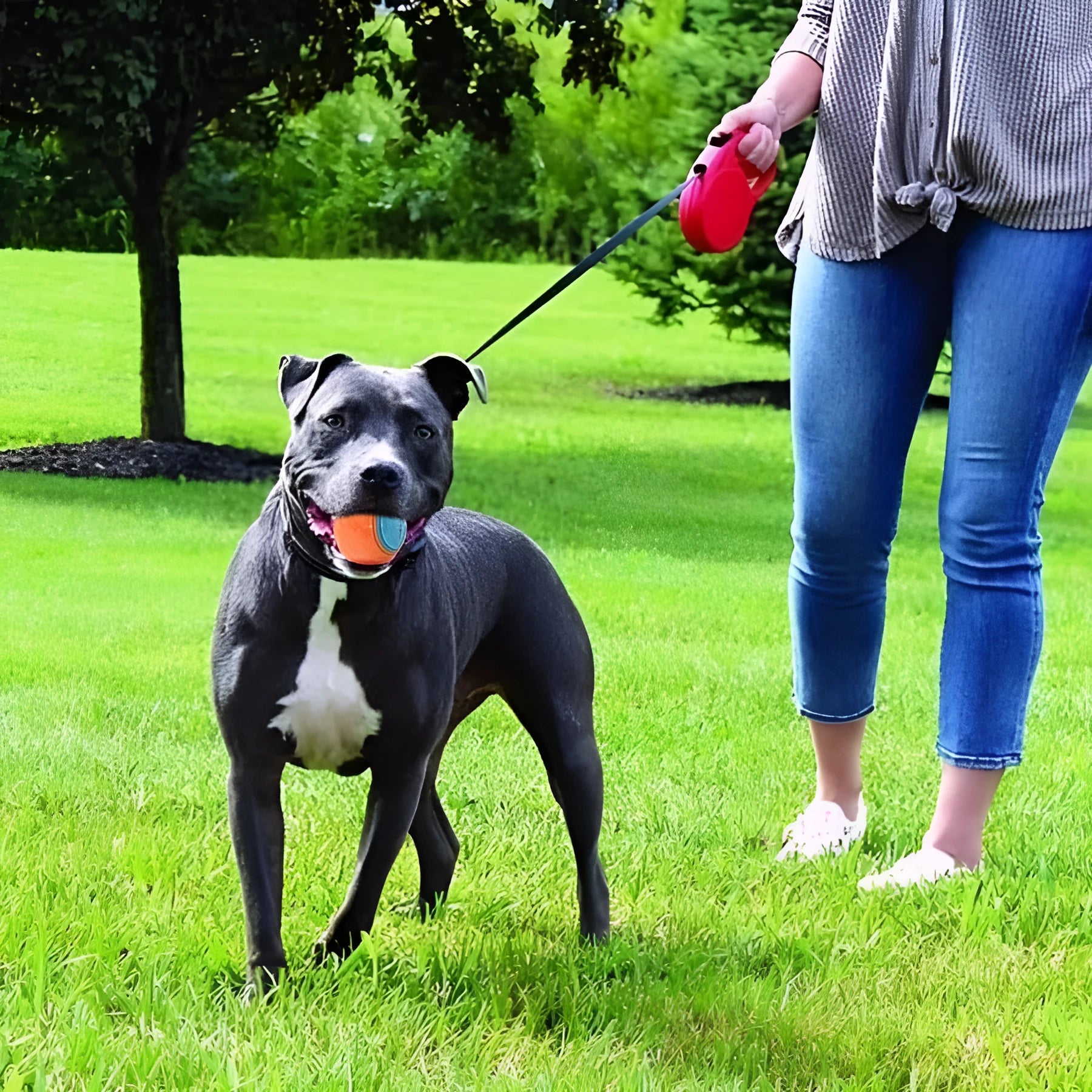 TPR rubber dog training ball in luminous colours with 6.5cm diameter for dental care