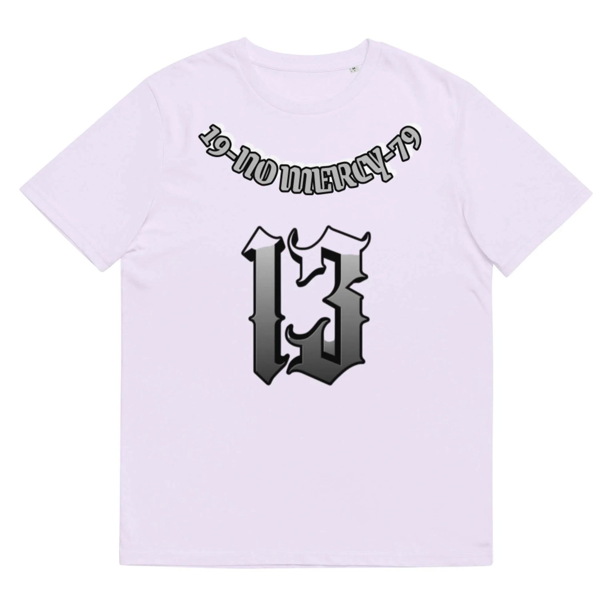Straight fit cotton t-shirt in grey, shown on a hanger.