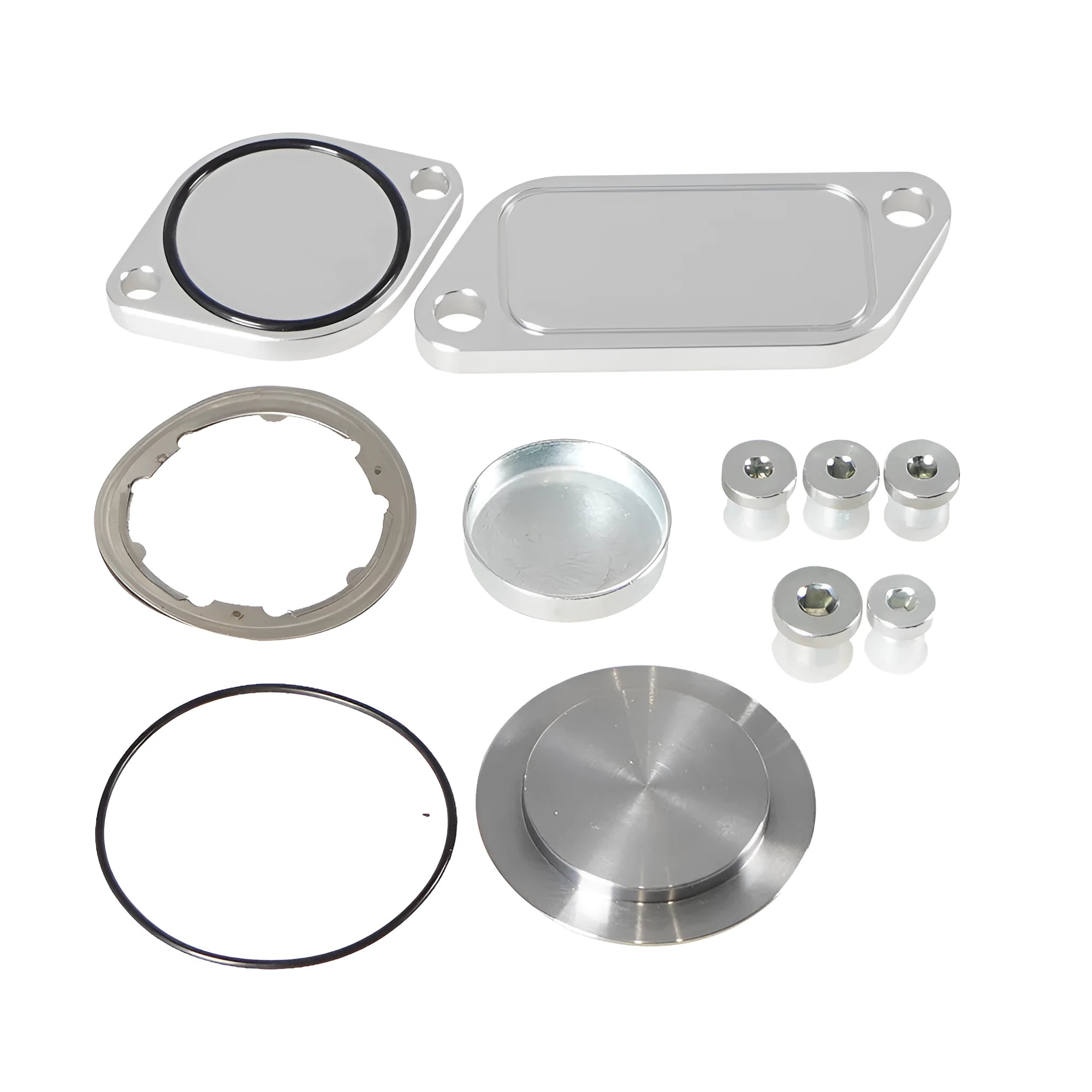 Silver aluminium alloy valve cover for automotive EGR systems