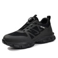 Lightweight flyknit safety shoes with steel toe cap in colour LB3117BK