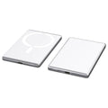 Ultra-thin magnetic power bank with alloy shell in dark gray silver black or violet