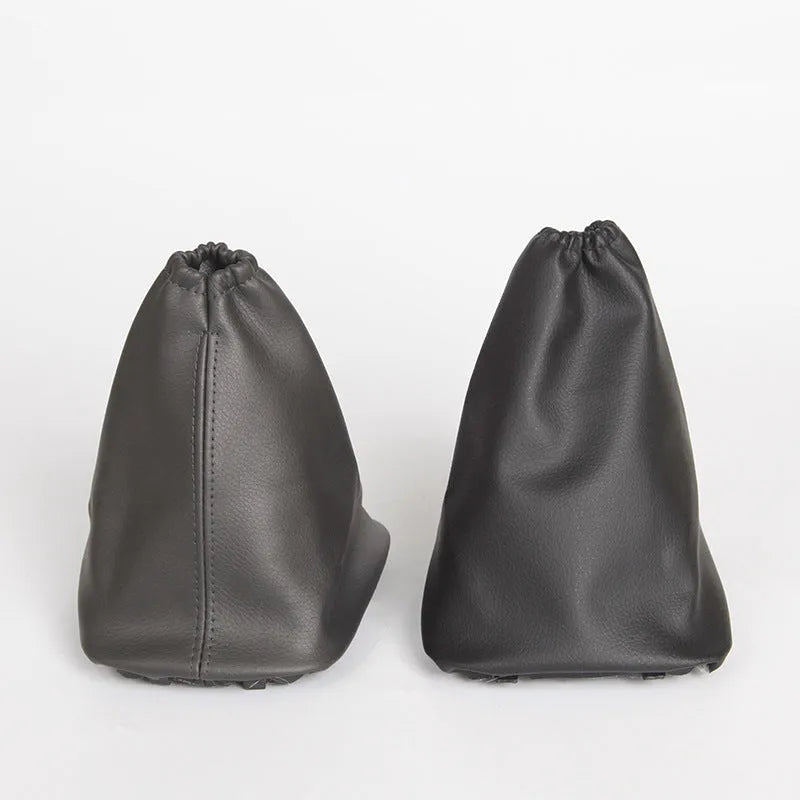 Black genuine leather shift lever dust cover for Toyota Corolla, 15.2 cm long