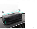 Black PU leather car hanging storage box with integrated paper bag holder