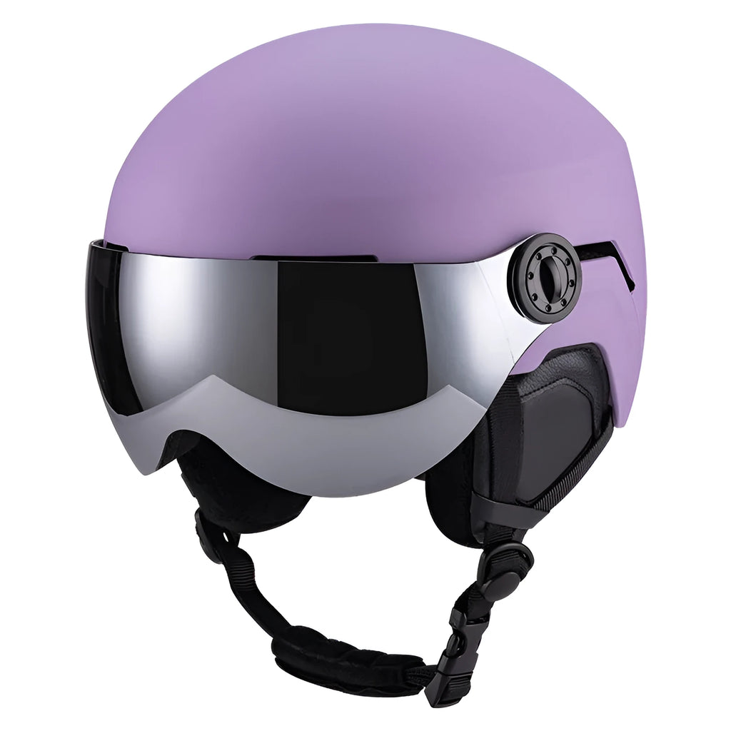 Unisex skiing helmet cover with integrated molding PC shell and EPS liner in black colour